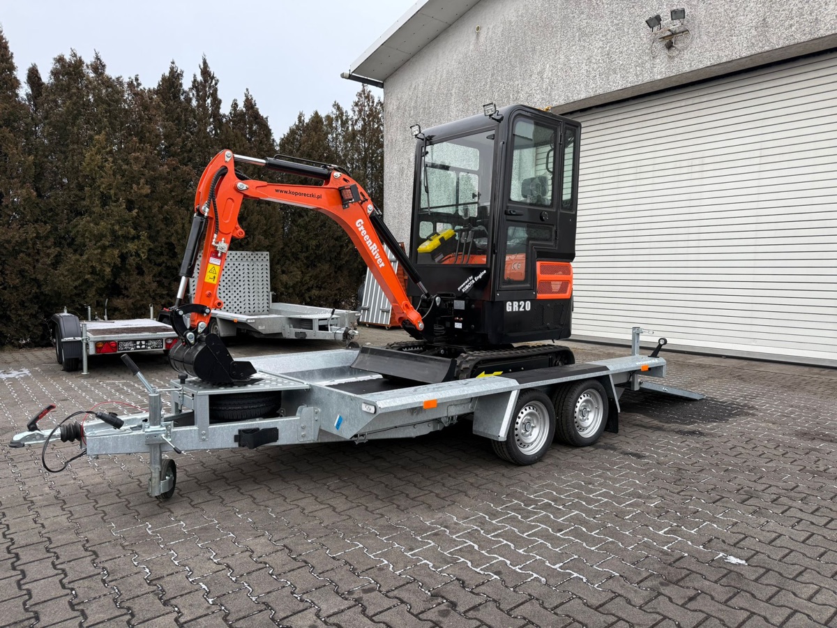 Przyczepa do transportu minikoparek